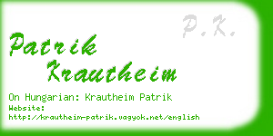 patrik krautheim business card